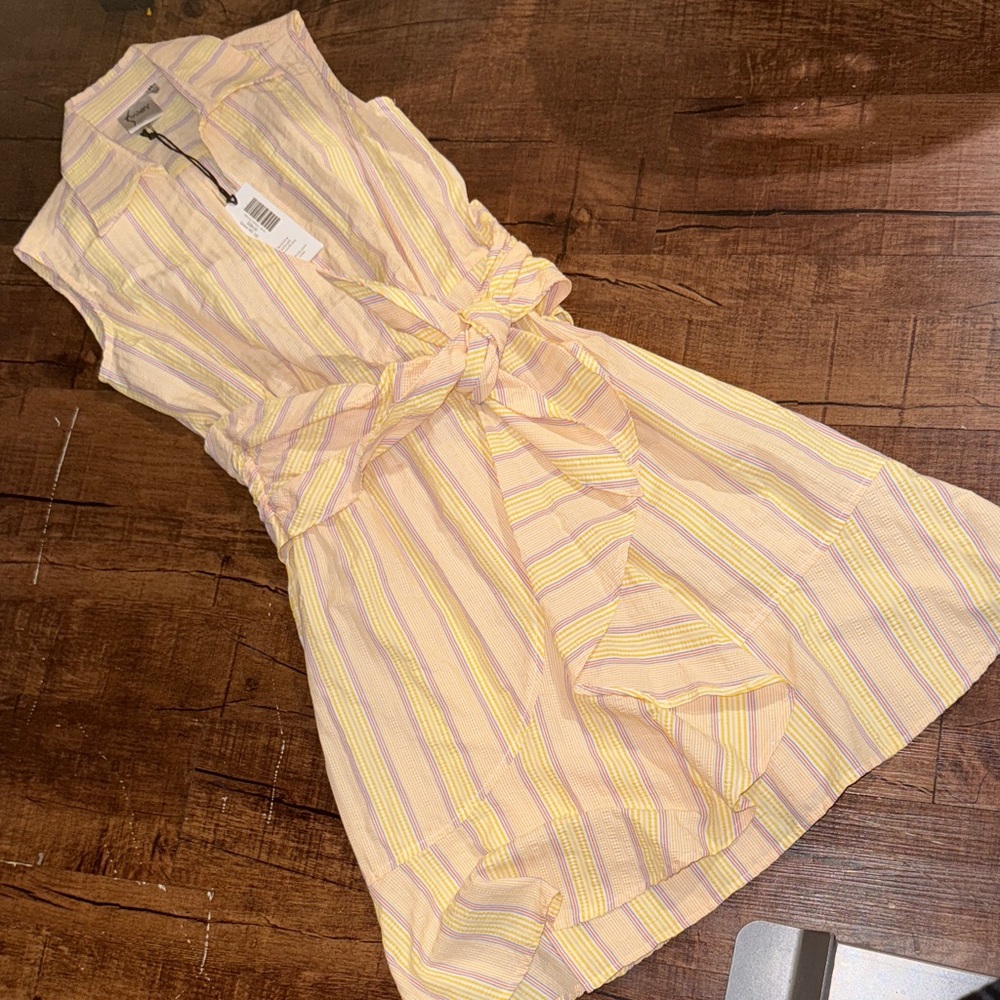 Finley Yellow and Purple Striped Dress